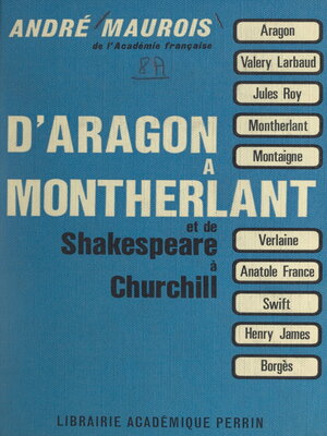 cover image of D'Aragon à Montherlant